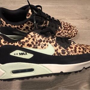 Nike Air Max 90 NRG Golf Leopard Black Golf Shoes Mens size 12.5
